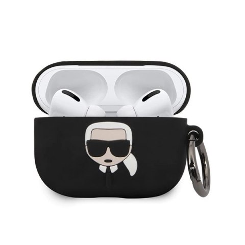 Etui Karl Lagerfeld Silicone Ikonik na AirPods Pro - czarne Etui Karl Lagerfeld Silicone Ikonik na AirPods Pro - czarne
