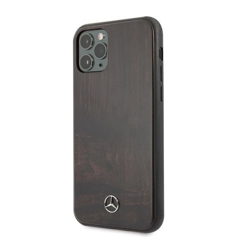 Etui Mercedes Wood Line Rosewood na iPhone 11 Pro Max - brązowe Etui Mercedes Wood Line Rosewood na iPhone 11 Pro Max - brązowe