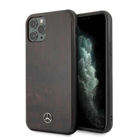 Etui Mercedes Wood Line Rosewood na iPhone 11 Pro - brązowe Etui Mercedes Wood Line Rosewood na iPhone 11 Pro - brązowe