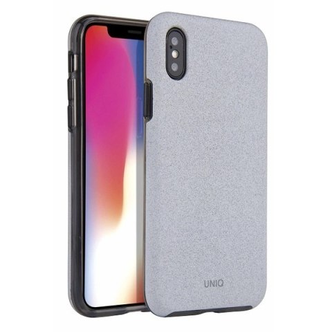 Etui UNIQ Lithos na iPhone Xs Max - jasnoszare Etui UNIQ Lithos na iPhone Xs Max - jasnoszare