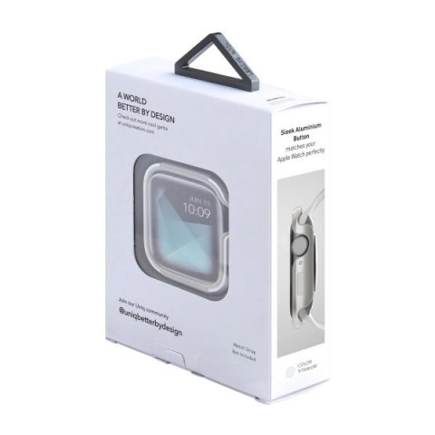 Etui UNIQ Valencia na Apple Watch 4 / 5 / 6 / SE 40mm - srebrne Etui UNIQ Valencia na Apple Watch 4 / 5 / 6 / SE 40mm - srebrne