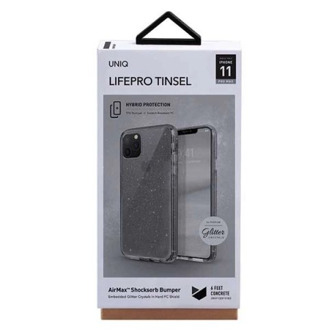 Etui Uniq LifePro Tinsel na iPhone 11 Pro Max - czarne Etui Uniq LifePro Tinsel na iPhone 11 Pro Max - czarne