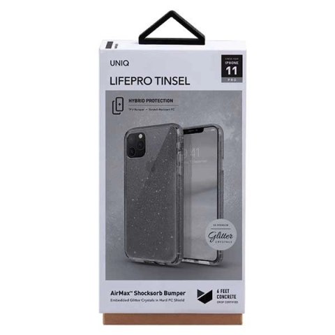 Etui Uniq LifePro Tinsel na iPhone 11 Pro - czarne Etui Uniq LifePro Tinsel na iPhone 11 Pro - czarne