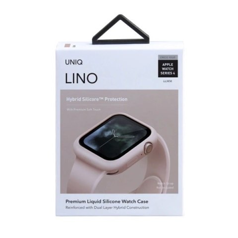 Etui Uniq Lino na Apple Watch 4 / 5 / 6 / SE 44mm - różowe Etui Uniq Lino na Apple Watch 4 / 5 / 6 / SE 44mm - różowe