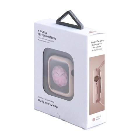 Etui Uniq Lino na Apple Watch 4 / 5 / 6 / SE 44mm - różowe Etui Uniq Lino na Apple Watch 4 / 5 / 6 / SE 44mm - różowe