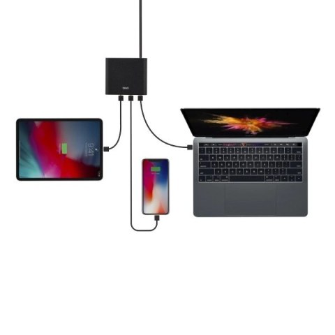 HUB UNIQ Surge LITHOS Collective 90W 2xUSB-A QC 3.0 / 2xUSB-C PD 3.0 - czarny HUB UNIQ Surge LITHOS Collective 90W 2xUSB-A QC 3.0 / 2xUSB-C PD 3.0 - czarny