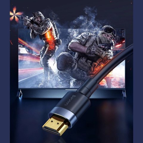 Kabel Baseus Cafule HDMI / HDMI 2.0 4K 60 Hz 3D 18 Gbps 2 m - czarny Kabel Baseus Cafule HDMI / HDMI 2.0 4K 60 Hz 3D 18 Gbps 2 m - czarny