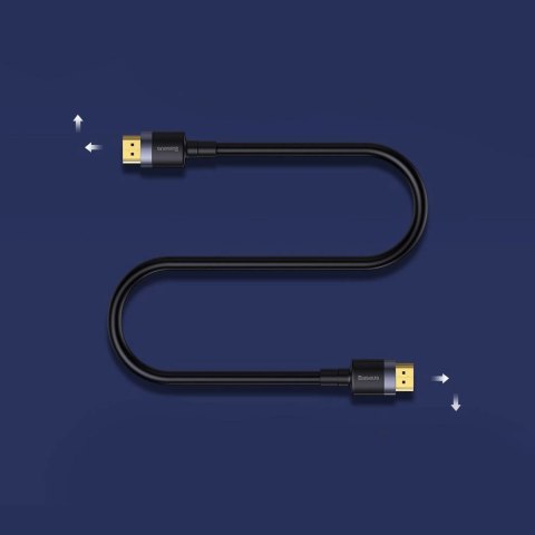 Kabel Baseus Cafule HDMI / HDMI 2.0 4K 60 Hz 3D 18 Gbps 2 m - czarny Kabel Baseus Cafule HDMI / HDMI 2.0 4K 60 Hz 3D 18 Gbps 2 m - czarny
