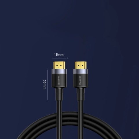 Kabel Baseus Cafule HDMI / HDMI 2.0 4K 60 Hz 3D 18 Gbps 2 m - czarny Kabel Baseus Cafule HDMI / HDMI 2.0 4K 60 Hz 3D 18 Gbps 2 m - czarny