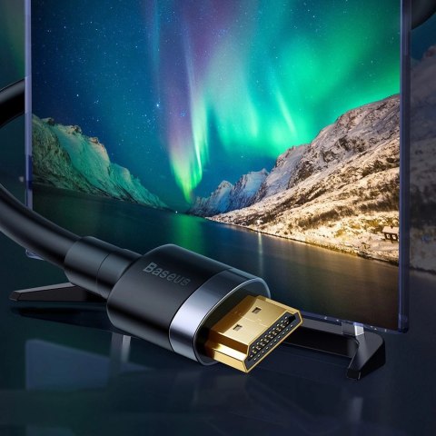 Kabel Baseus Cafule HDMI / HDMI 2.0 4K 60 Hz 3D 18 Gbps 3 m - czarny Kabel Baseus Cafule HDMI / HDMI 2.0 4K 60 Hz 3D 18 Gbps 3 m - czarny