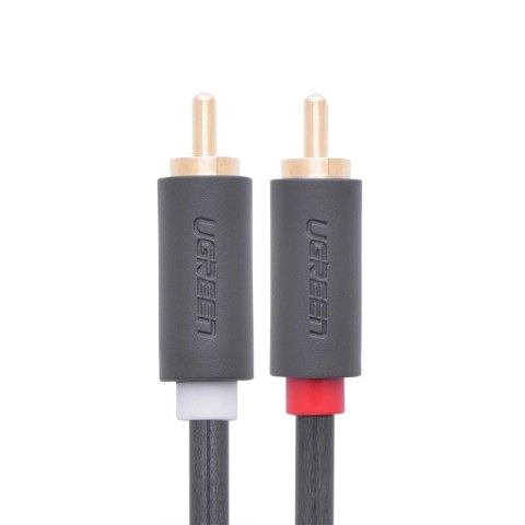 Kabel Ugreen AV104 10520 audio 2RCA (męski) / 2RCA (męski) 5m - szary Kabel Ugreen AV104 10520 audio 2RCA (męski) / 2RCA (męski) 5m - szary