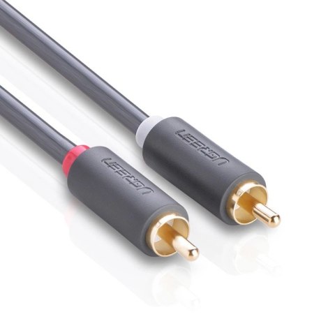 Kabel Ugreen AV104 10520 audio 2RCA (męski) / 2RCA (męski) 5m - szary Kabel Ugreen AV104 10520 audio 2RCA (męski) / 2RCA (męski) 5m - szary