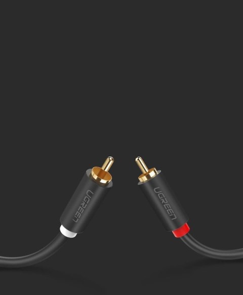 Kabel Ugreen AV104 10520 audio 2RCA (męski) / 2RCA (męski) 5m - szary Kabel Ugreen AV104 10520 audio 2RCA (męski) / 2RCA (męski) 5m - szary
