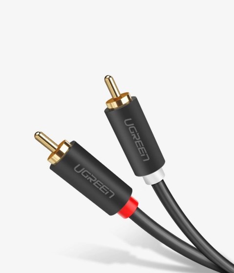 Kabel Ugreen AV104 10520 audio 2RCA (męski) / 2RCA (męski) 5m - szary Kabel Ugreen AV104 10520 audio 2RCA (męski) / 2RCA (męski) 5m - szary