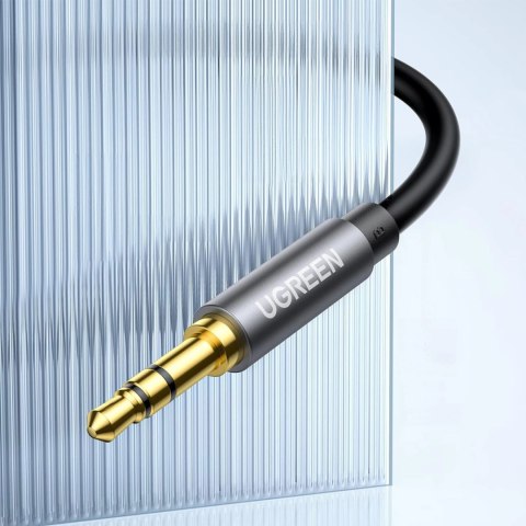 Kabel Ugreen AV118 10592 mini jack 3,5 mm (męski) / mini jack 3,5 mm (żeński) 1m - srebrny Kabel Ugreen AV118 10592 mini jack 3,5 mm (męski) / mini jack 3,5 mm (żeński) 1m - srebrny