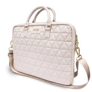 Torba Guess Quilted na laptopa 16" - różowa