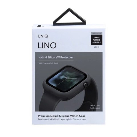 UNIQ etui Lino Apple Watch Series 4/5/6/SE 40mm. czarny/ash black UNIQ etui Lino Apple Watch Series 4/5/6/SE 40mm. czarny/ash black