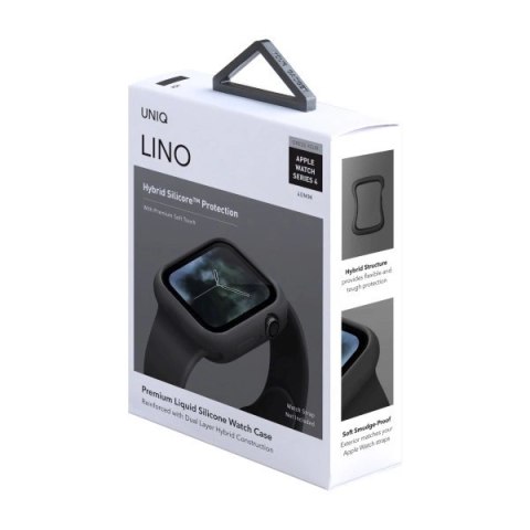 UNIQ etui Lino Apple Watch Series 4/5/6/SE 40mm. czarny/ash black UNIQ etui Lino Apple Watch Series 4/5/6/SE 40mm. czarny/ash black