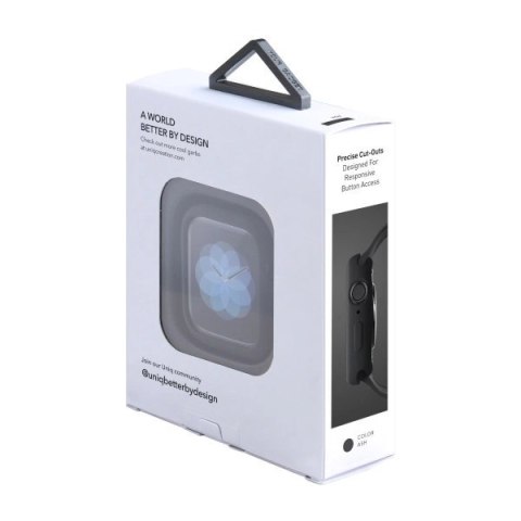 UNIQ etui Lino Apple Watch Series 4/5/6/SE 40mm. czarny/ash black UNIQ etui Lino Apple Watch Series 4/5/6/SE 40mm. czarny/ash black