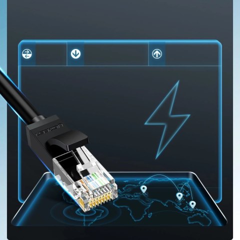 Ugreen kabel przewód internetowy sieciowy Ethernet patchcord RJ45 Cat 6 UTP 1000Mbps 1m czarny (20159) Ugreen kabel przewód internetowy sieciowy Ethernet patchcord RJ45 Cat 6 UTP 1000Mbps 1m czarny (20159)