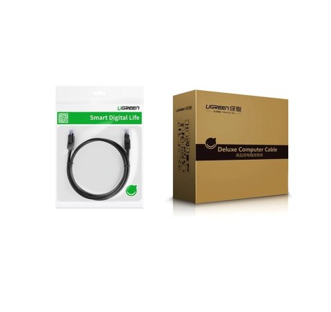 Ugreen kabel przewód internetowy sieciowy Ethernet patchcord RJ45 Cat 6 UTP 1000Mbps 1m czarny (20159) Ugreen kabel przewód internetowy sieciowy Ethernet patchcord RJ45 Cat 6 UTP 1000Mbps 1m czarny (20159)
