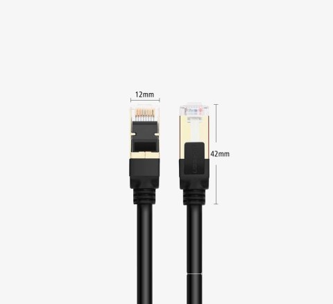 Ugreen kabel przewód internetowy sieciowy Ethernet patchcord RJ45 Cat 7 STP LAN 10Gbps 2m czarny (11269) Ugreen kabel przewód internetowy sieciowy Ethernet patchcord RJ45 Cat 7 STP LAN 10Gbps 2m czarny (11269)