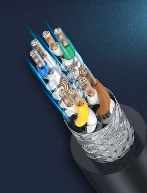 Ugreen kabel przewód internetowy sieciowy Ethernet patchcord RJ45 Cat 8 T568B 2m czarny (70329) Ugreen kabel przewód internetowy sieciowy Ethernet patchcord RJ45 Cat 8 T568B 2m czarny (70329)