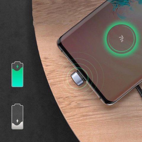 Ugreen nylonowy kątowy kabel przewód USB - USB Typ C 2 m 3 A 18 W Quick Charge AFC FCP dla graczy szary (70315) Ugreen nylonowy kątowy kabel przewód USB - USB Typ C 2 m 3 A 18 W Quick Charge AFC FCP dla graczy szary (70315)