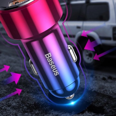 Baseus Magic Series Dual QC - ładowarka samochodowa Quick Charge 3.0 2x USB 45W 6A czarny (CCMLC20A-01) Baseus Magic Series Dual QC - ładowarka samochodowa Quick Charge 3.0 2x USB 45W 6A czarny (CCMLC20A-01)