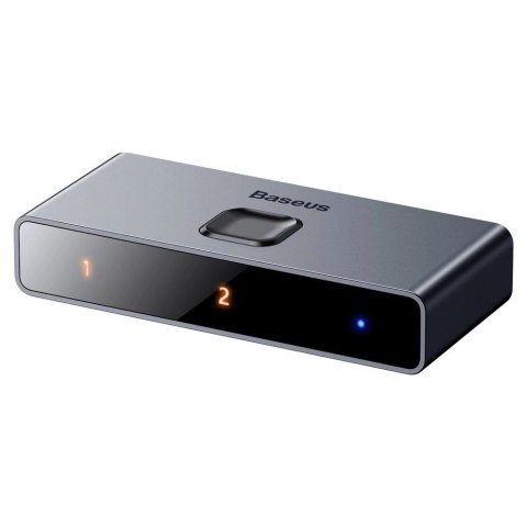 Baseus dwukierunkowy przełącznik rozdzielacz splitter switcher HDMI - 2x HDMI 4K / 30 Hz szary (CAHUB-BC0G) Baseus dwukierunkowy przełącznik rozdzielacz splitter switcher HDMI - 2x HDMI 4K / 30 Hz szary (CAHUB-BC0G)