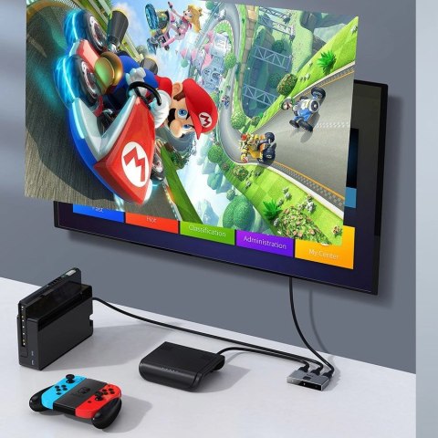 Baseus dwukierunkowy przełącznik rozdzielacz splitter switcher HDMI - 2x HDMI 4K / 30 Hz szary (CAHUB-BC0G) Baseus dwukierunkowy przełącznik rozdzielacz splitter switcher HDMI - 2x HDMI 4K / 30 Hz szary (CAHUB-BC0G)
