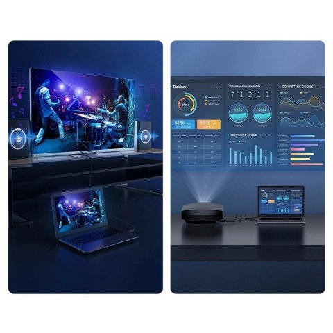 Baseus kabel przewód HDMI 2.0 4K 60 Hz 3D HDR 18 Gbps 3 m czarny (CAKGQ-C01) Baseus kabel przewód HDMI 2.0 4K 60 Hz 3D HDR 18 Gbps 3 m czarny (CAKGQ-C01)