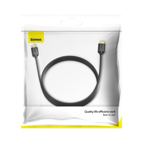 Baseus kabel przewód HDMI 2.0 4K 60 Hz 3D HDR 18 Gbps 3 m czarny (CAKGQ-C01) Baseus kabel przewód HDMI 2.0 4K 60 Hz 3D HDR 18 Gbps 3 m czarny (CAKGQ-C01)