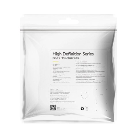 Baseus kabel przewód HDMI 2.0 4K 60 Hz 3D HDR 18 Gbps 3 m czarny (CAKGQ-C01) Baseus kabel przewód HDMI 2.0 4K 60 Hz 3D HDR 18 Gbps 3 m czarny (CAKGQ-C01)