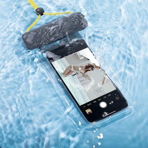 Baseus uniwersalny wodoodporny pokrowiec etui na telefon (max 7,2'') na basen nad wodę IPX8 biały (ACFSD-D02)
