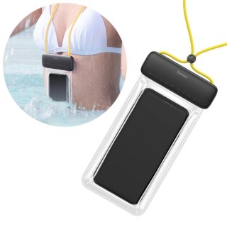 Baseus uniwersalny wodoodporny pokrowiec etui na telefon (max 7,2'') na basen nad wodę IPX8 żółty (ACFSD-DGY)