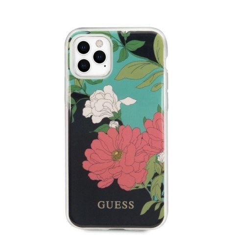 Etui Guess N.1 Flower Collection na iPhone 11 Pro Max - czarne Etui Guess N.1 Flower Collection na iPhone 11 Pro Max - czarne