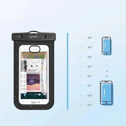 Etui Ugreen LP186 50919 wodoodporne IPX8 na smartfon 4-6.5" - czarne