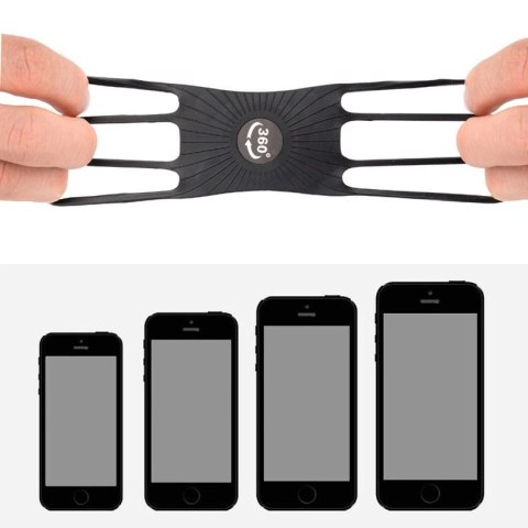 Etui opaska sportowa na nadgarstek armband do biegania na telefon do 6'' cali czarny