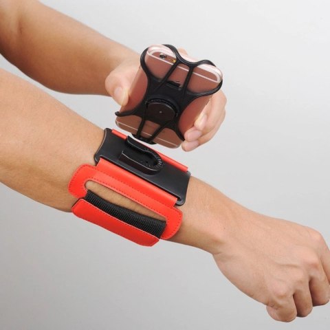 Etui opaska sportowa na nadgarstek armband do biegania na telefon do 6'' cali czarny