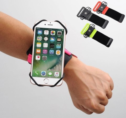 Etui opaska sportowa na nadgarstek armband do biegania na telefon do 6'' cali czarny