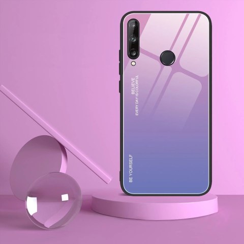 Gradient Glass etui pokrowiec nakładka ze szkła hartowanego Huawei P40 Lite E różowo-fioletowy Gradient Glass etui pokrowiec nakładka ze szkła hartowanego Huawei P40 Lite E różowo-fioletowy