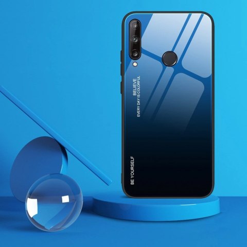 Gradient Glass etui pokrowiec nakładka ze szkła hartowanego Huawei P40 Lite E różowo-fioletowy Gradient Glass etui pokrowiec nakładka ze szkła hartowanego Huawei P40 Lite E różowo-fioletowy