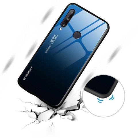 Gradient Glass etui pokrowiec nakładka ze szkła hartowanego Huawei P40 Lite E różowo-fioletowy Gradient Glass etui pokrowiec nakładka ze szkła hartowanego Huawei P40 Lite E różowo-fioletowy