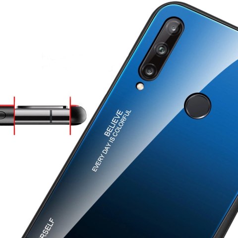 Gradient Glass etui pokrowiec nakładka ze szkła hartowanego Huawei P40 Lite E różowo-fioletowy Gradient Glass etui pokrowiec nakładka ze szkła hartowanego Huawei P40 Lite E różowo-fioletowy