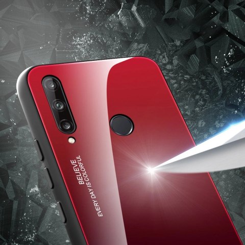 Gradient Glass etui pokrowiec nakładka ze szkła hartowanego Huawei P40 Lite E różowo-fioletowy Gradient Glass etui pokrowiec nakładka ze szkła hartowanego Huawei P40 Lite E różowo-fioletowy