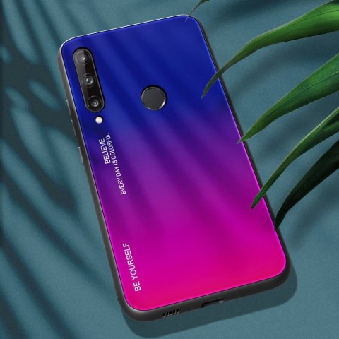 Gradient Glass etui pokrowiec nakładka ze szkła hartowanego Huawei P40 Lite E różowo-fioletowy Gradient Glass etui pokrowiec nakładka ze szkła hartowanego Huawei P40 Lite E różowo-fioletowy