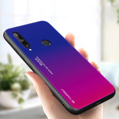 Gradient Glass etui pokrowiec nakładka ze szkła hartowanego Huawei P40 Lite E różowo-fioletowy Gradient Glass etui pokrowiec nakładka ze szkła hartowanego Huawei P40 Lite E różowo-fioletowy