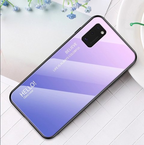 Gradient Glass etui pokrowiec nakładka ze szkła hartowanego Samsung Galaxy A41 czarno-czerwony Gradient Glass etui pokrowiec nakładka ze szkła hartowanego Samsung Galaxy A41 czarno-czerwony