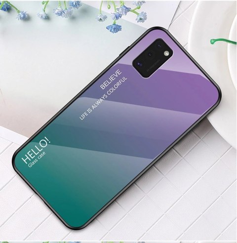 Gradient Glass etui pokrowiec nakładka ze szkła hartowanego Samsung Galaxy A41 czarno-czerwony Gradient Glass etui pokrowiec nakładka ze szkła hartowanego Samsung Galaxy A41 czarno-czerwony